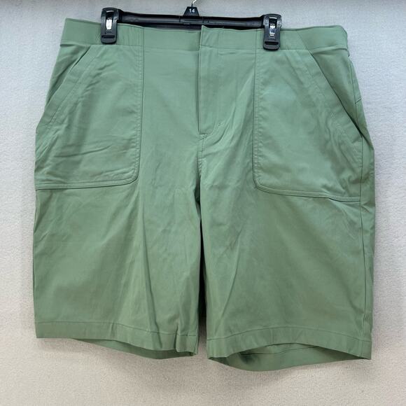 Eddie Bauer Shorts Women's 16T Olive Green Horizon Bermuda High Rise Tall Hiking